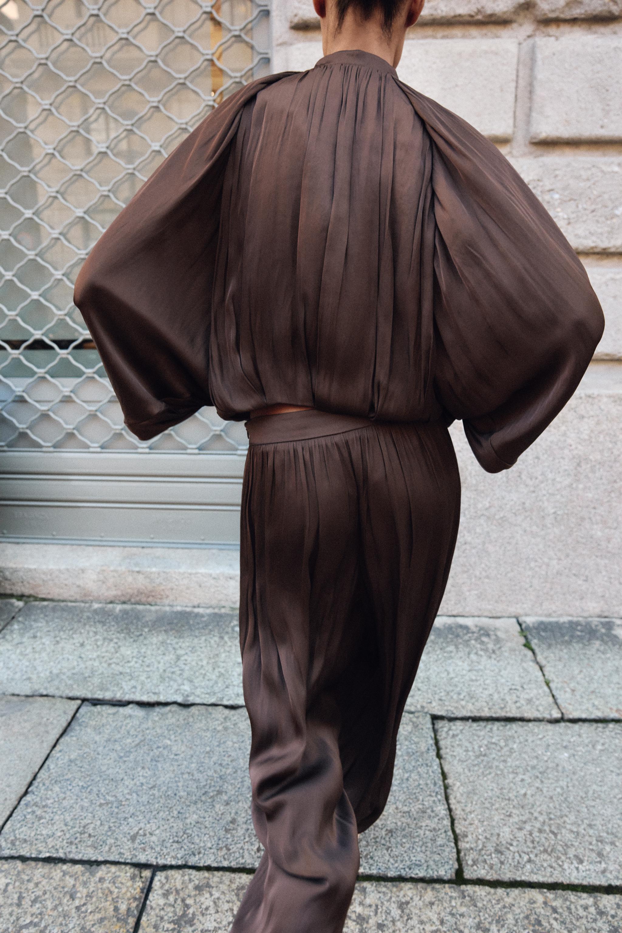 SATIN EFFECT BALLOON PANTS